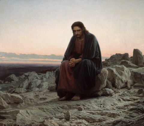 Christ in the Wilderness by Ivan Kramskoi, 1872, oil on canvas; image from Google Cultural Institute